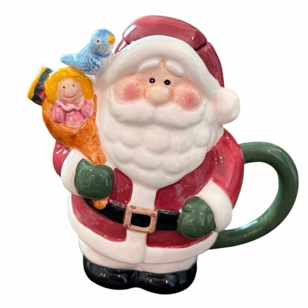 Vintage 2002 Debra Jordan Bryan Santa Clause Teapot